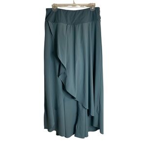 Halara Teal High-Waisted Flowy Quick Dry Maxi Skirt Size Large new curvy chic